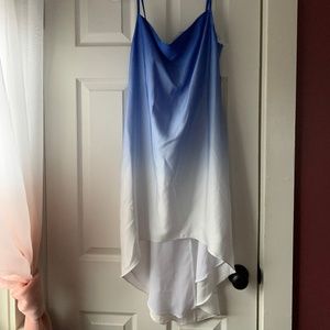 Brand New Shell Segal Dazzaling Blue Ombré Satin Dress